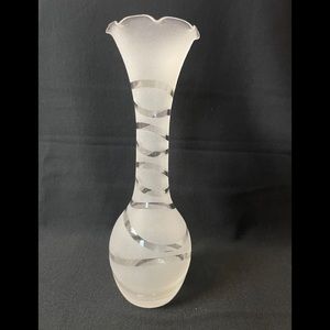 Frosted Swirl Vase